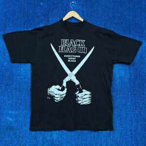 Black Flag Everything Went Black Hardcore Punk Band Tee XL